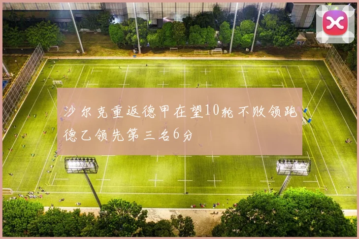 沙尔克重返德甲在望10轮不败领跑德乙领先第三名6分