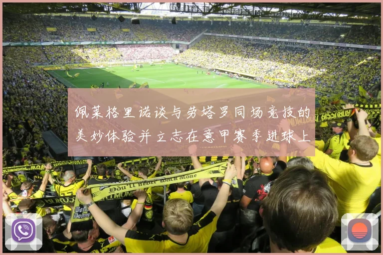 佩莱格里诺谈与劳塔罗同场竞技的美妙体验并立志在意甲赛季进球上双